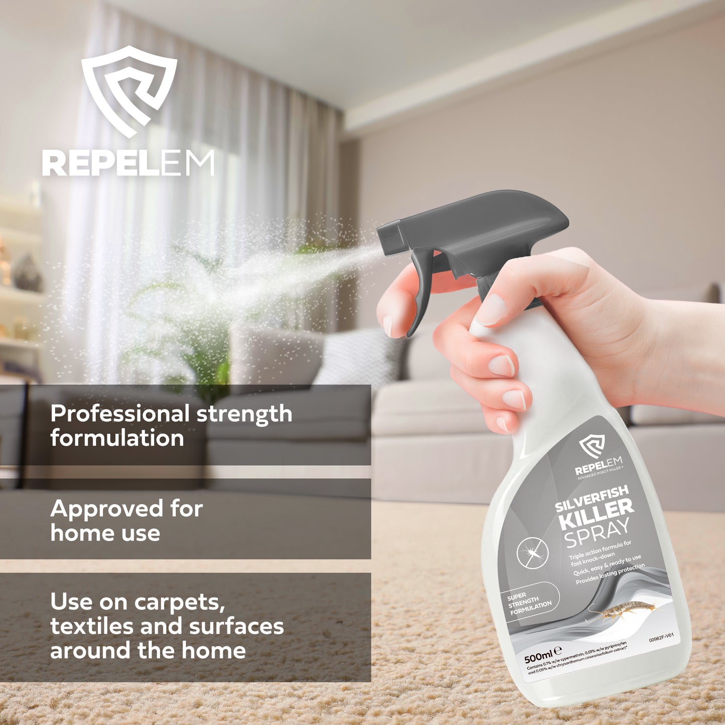REPELEM Silverfish Killer Spray - 500ml