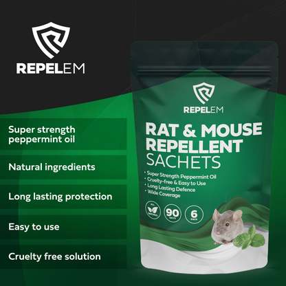 REPELEM Rat & Mouse Repellent Sachets - 6 Pack