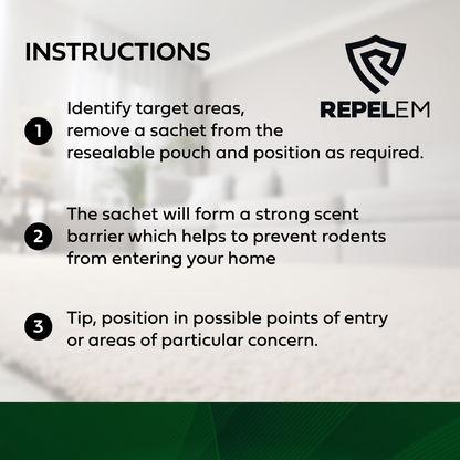 REPELEM Rat & Mouse Repellent Sachets - 6 Pack