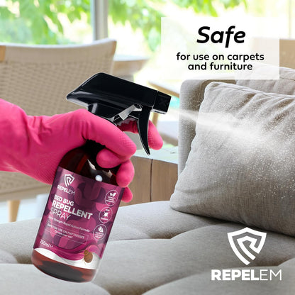 REPELEM Bed Bug Treatment Kit - 1L Bed Bug Killer Spray & 250ml Natural Repellent