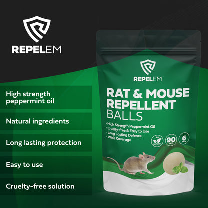 REPELEM Rat & Mouse Repellent Balls - 6 Pack