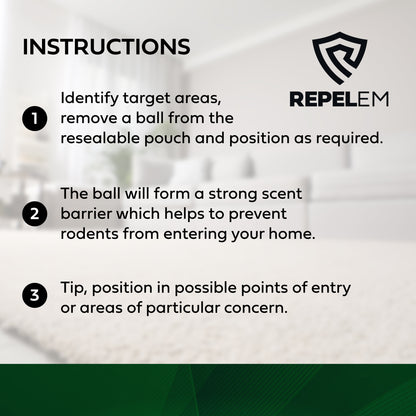 REPELEM Rat & Mouse Repellent Balls - 6 Pack